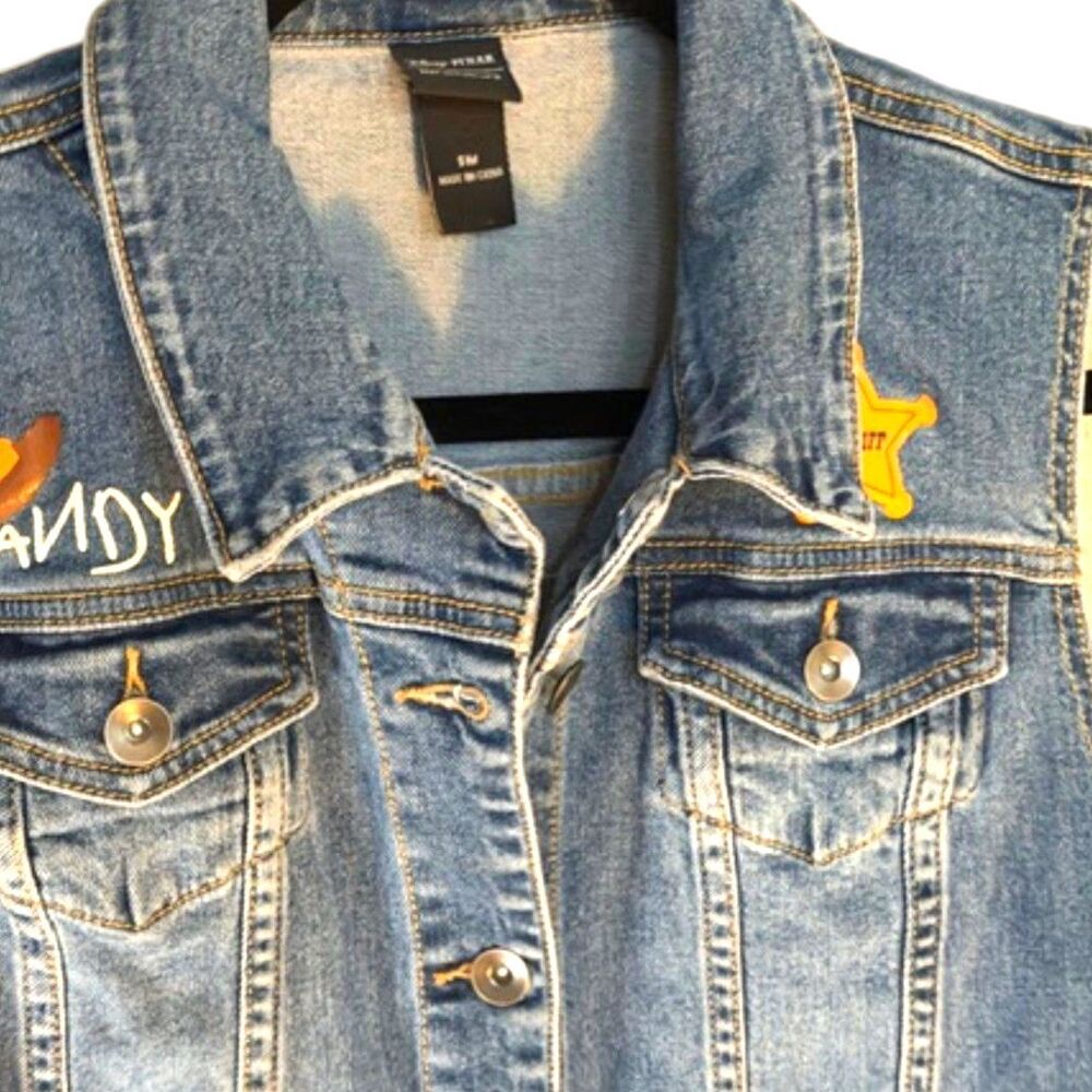 Disney Pixar Toy Story Denim Vest Sheriff Woody Jessie Patches Size S/M - Picture 6 of 10